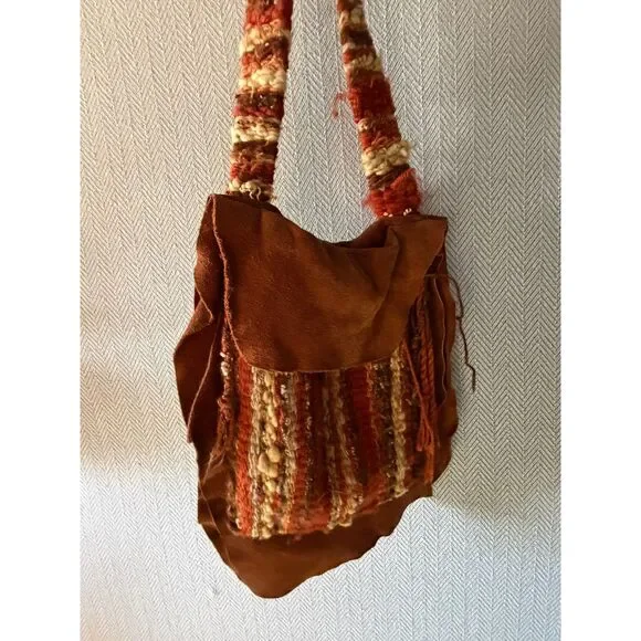 Handmade boho shoulder bag