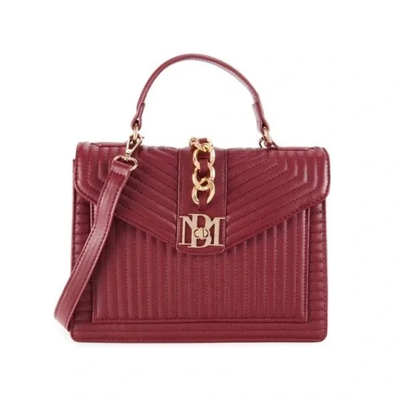 BADGLEY MISCHKA Kelly Quilted Crossbody Bag MSRP $179- Wine- Burgundy- NWT