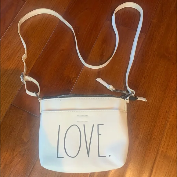 Rae Dunn Purse  NEW Off-white LOVE Cross Body HandbagSmall 8.25