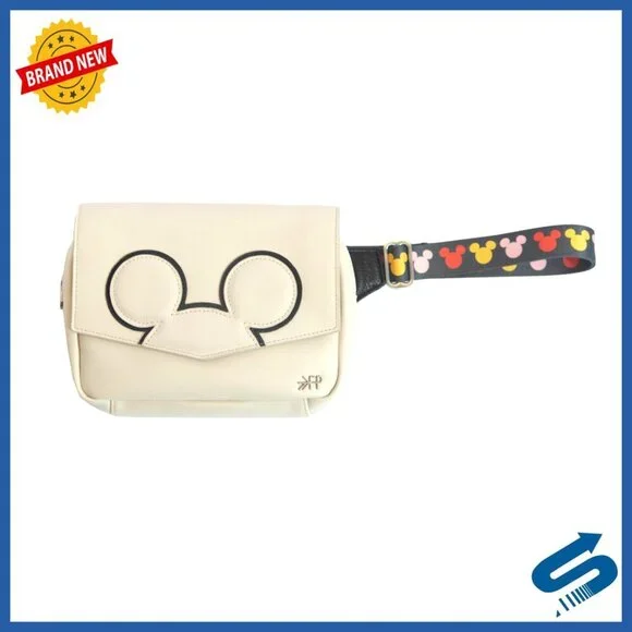 Disney Mickey Mania Fanny Pack Crossbody Bag Vegan Leather Adjustable Strap