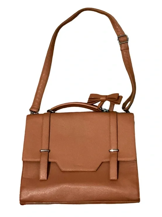 Ecosusi Brown Satchel Crossbody Laptop Messenger Briefcase Bow Bag