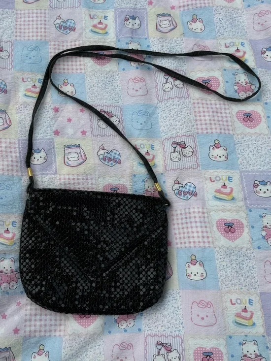 Vintage Y2K Mitzi Black mesh mini shoulder bag
