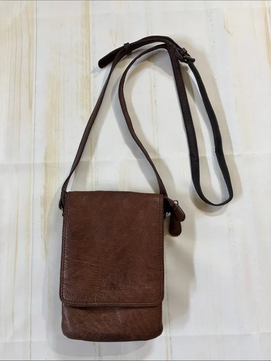 Oak & Tan Brown Leather Crossbody Bag for Women