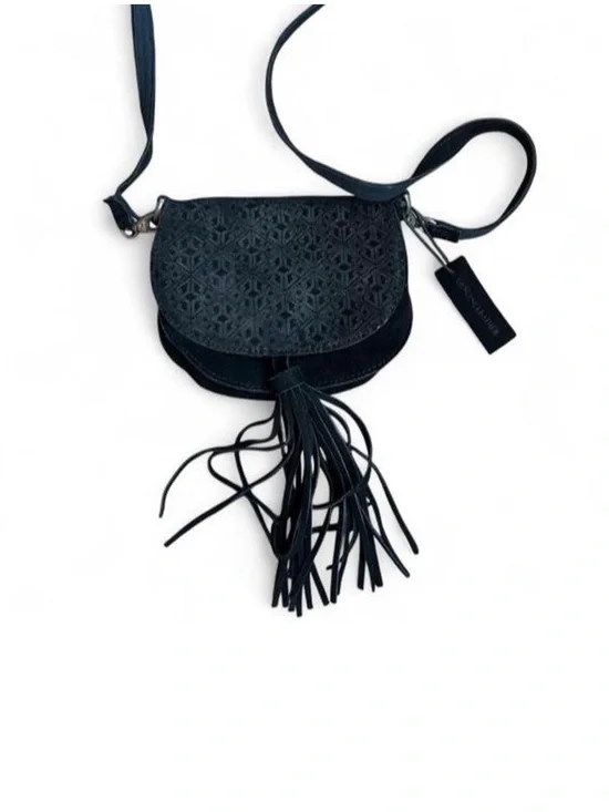 Black Leather Mini Fringe Purse Cowgirl Crossbody Festival Boho Bag