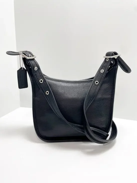 Coach #9950 Janice's Legacy Bag Black Silver Leather Crossbody Bag Vintage