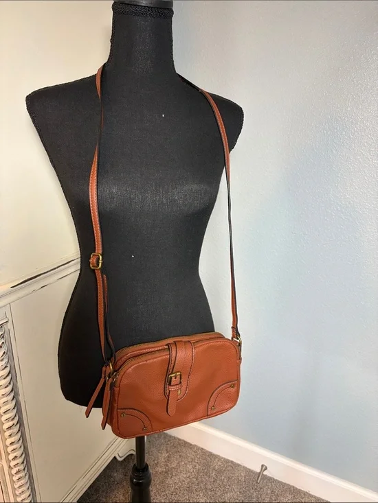 Canyon River Blues Brown Leather Crossbody Bag