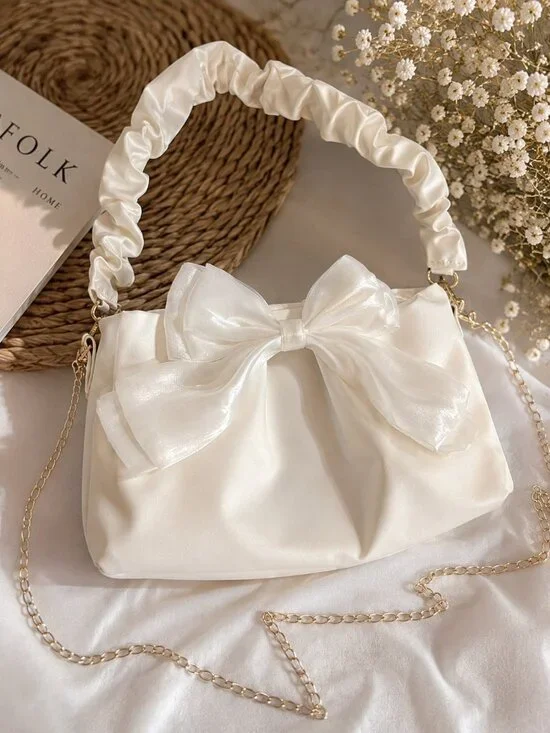 NEW White Bow Bag ✨ Convertible Crossbody & Handbag