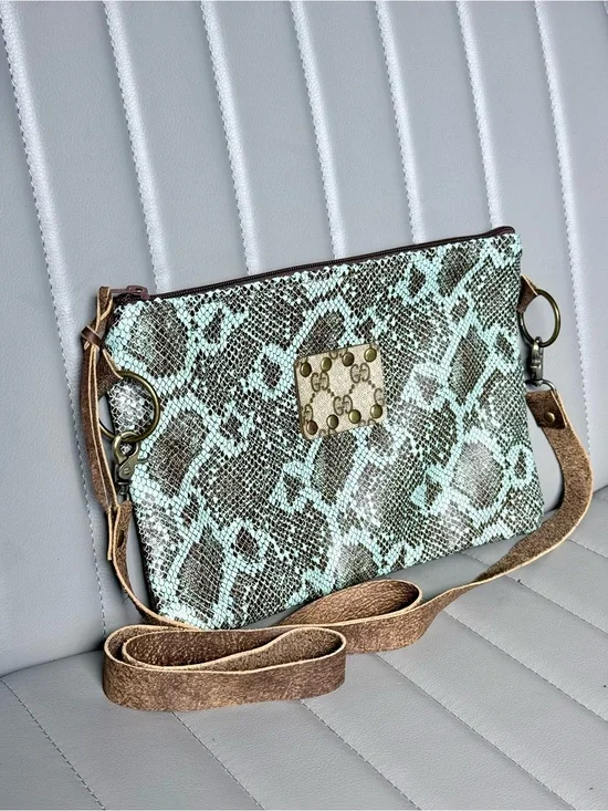Keep it Gypsy Western Luxury Crossbody Bag Gucci Detail Upcycled Cowhide Leather