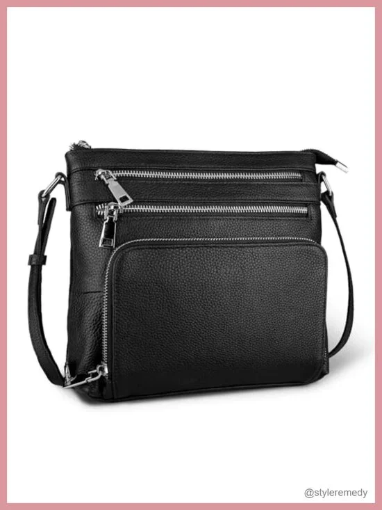 Genuine Leather Crossbody Bag Anti-Theft RFID Wallet