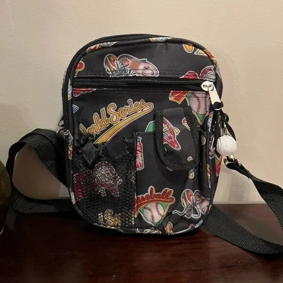 Three pocket crossbody baseball theme