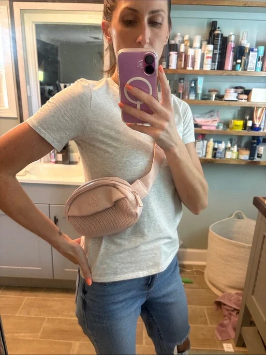 Reebok Pale Pink Crossbody Sling Bag