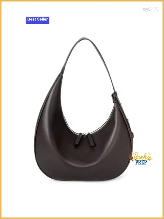 Genuine Leather Slouchy Hobo Bag for Women Crescent Crossbody Purse