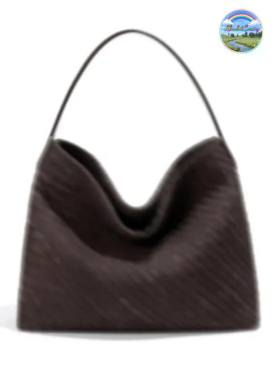 Slouchy Suede Woven Hobo Bag Women's Trendy Crossbody Crescent Shoulder Satchel