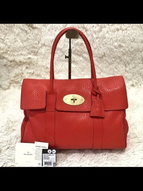 Mulberry Red Leather Bayswater Satchel