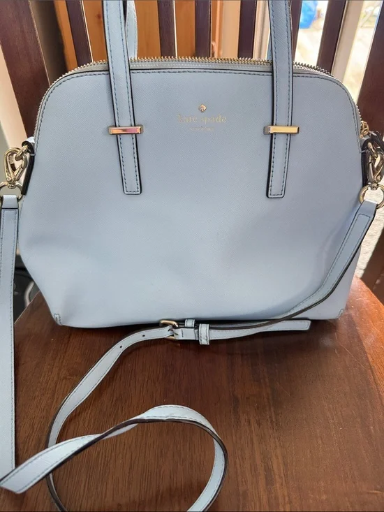 kate spade Pale Blue Dome Satchel with Gold Hardware