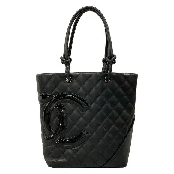 Chanel Cambon Line Handbag A25167 Black Pink