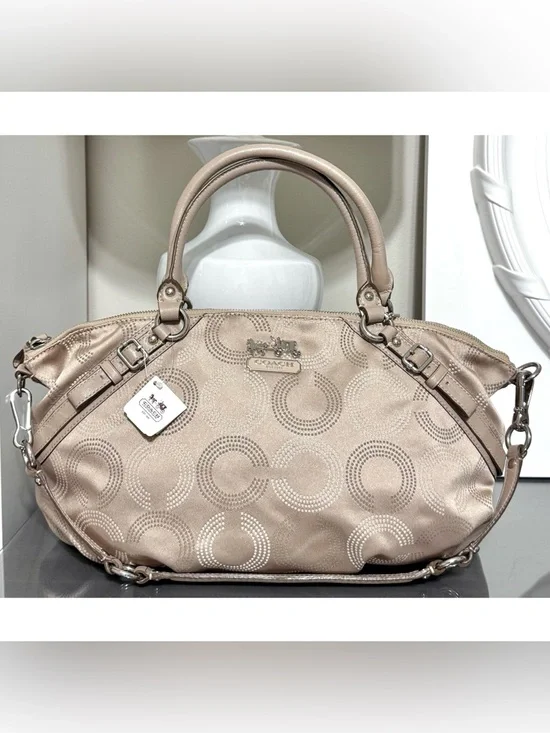 COACH Madison Dotted Op Art Large Sophia Satchel 15957
