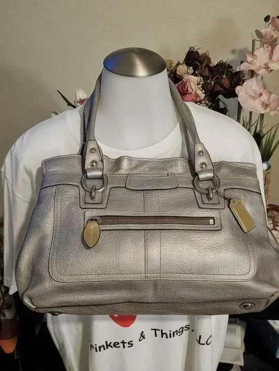 Coach Penelope Metallic Leather Satchel