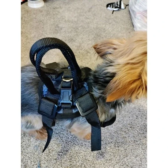Pet Safe Dog Harness Medium blue and black carry handle
