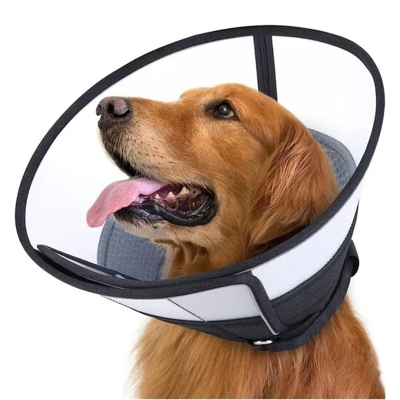 Dog Cone for Dogs After Surgery, Soft Dog Recovery Cone, Breathable (Medium Dog)