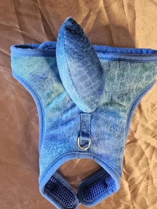 Blue Shark Fin Dog Harness Vest Mesh Adjustable Pet Costume