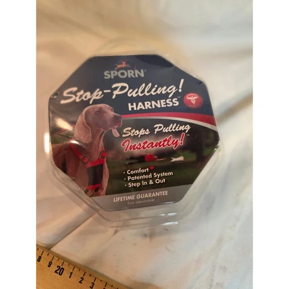 Sporn Stop Pulling Dog Harness Black Mesh Large No Pull Training Step In