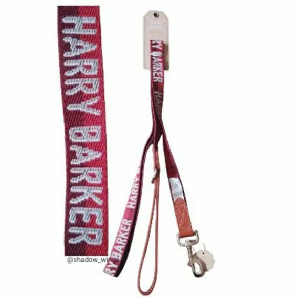 Harry Barker Red Logo Duo Color Signature Stripe Dog Leash - 6 Ft 1