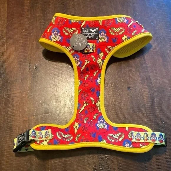 Sassy Woof Wonder Woman Dog Harness Size XL NEW