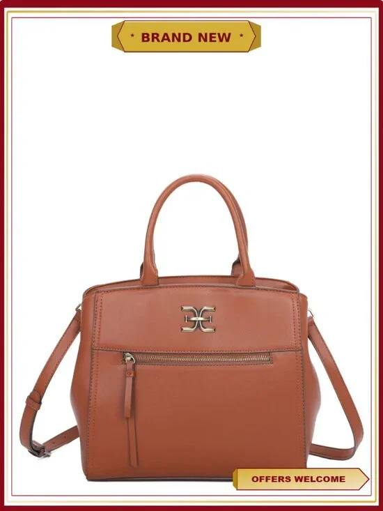 Sam Edelman Giana Satchel Crossbody Handbag Ivory Leather