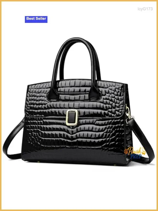 Women's Vegan Leather Top-Handle Satchel Tote Shoulder Crossbody Bag Handbag