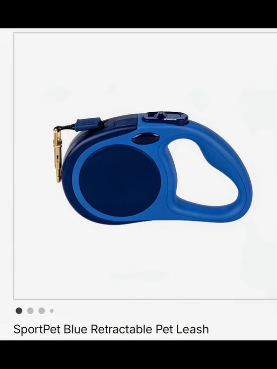 SportPet Blue Retractable Dog Leash - Ergonomic Handle