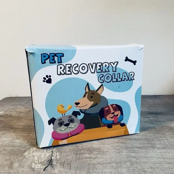 Pet Recovery Collar Soft Plush Donut Size Large Adjustable