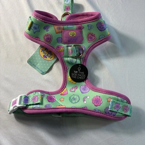 Sassy Wolf Soft Adjustable Dog Harness Retro Polly Pocket Design Size‎ S New
