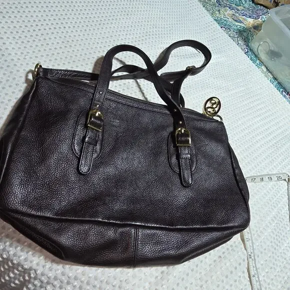 ONNA EHRLICH DERIN LEATHER SHOULDER BAG WITH CROSSBODY STRAP