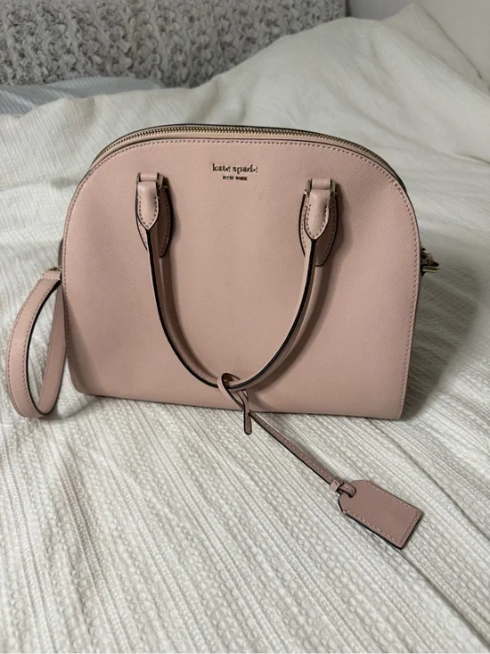 kate spade Pink Dome Satchel with Gold Hardware