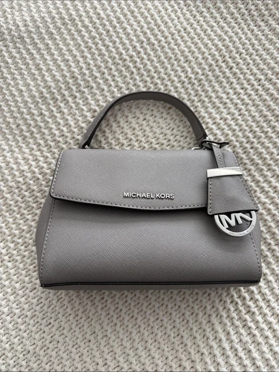 Michael Kors Taupe Saffiano Leather Top-Handle Satchel