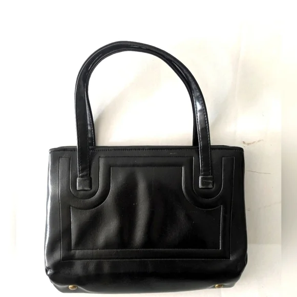 Vintage JR Florida handbag purse multiple inner pockets. Black, good condition.