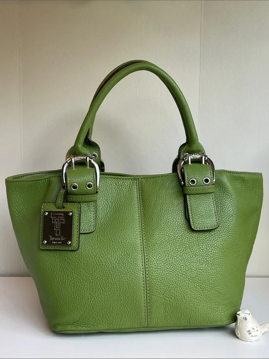 Tignanello Green Genuine Leather Handbag