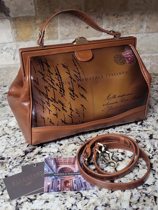 Patricia Nash Brianza Discovery Postcard Frame Satchel