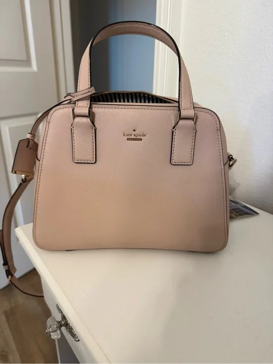 Kate Spade Blush Pink Leather Cross Body with Top Handles