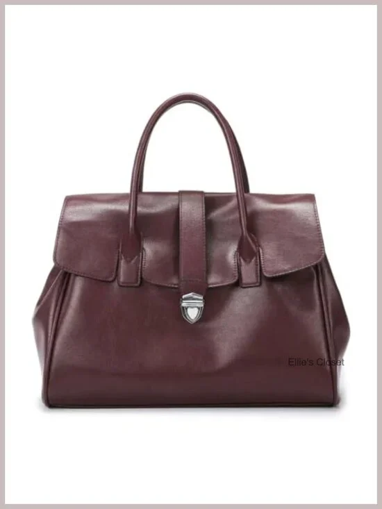Vintage Leather Top Handle Satchel Bag, Large Hobo Purse for Women