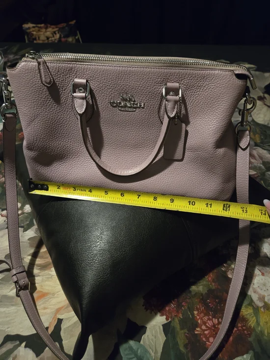 Coach Pebbled Leather Satchel in Dusty Mauve