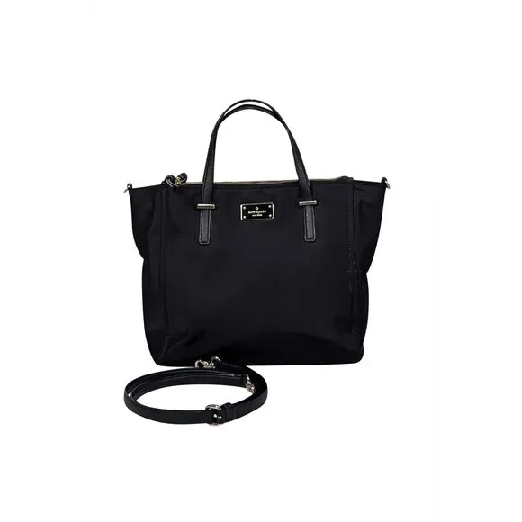 Kate Spade - Black Nylon Double Zipper Medium Satchel bag
