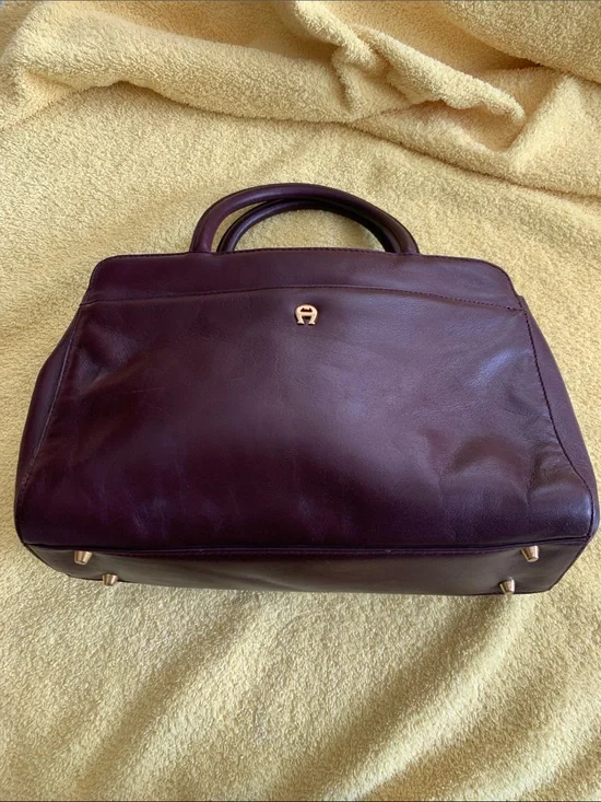 Elegant Etienne Aignar Women's Brown Soft Leather handbag
