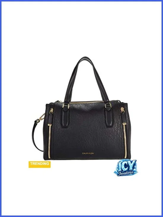 Vegan Leather Satchel Bag with Pockets Adjustable Crossbody Strap