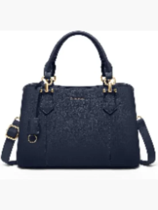Waterproof PU Leather Satchel Handbag with Anti-Theft Pockets, Fits iPad