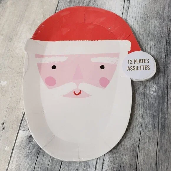 NWT - Meri Meri - Santa Paper Plates (12)