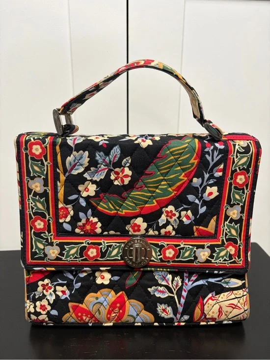 Vera Bradley - Retired - Quilted Versailles Julie Convertible Top Handle Bag