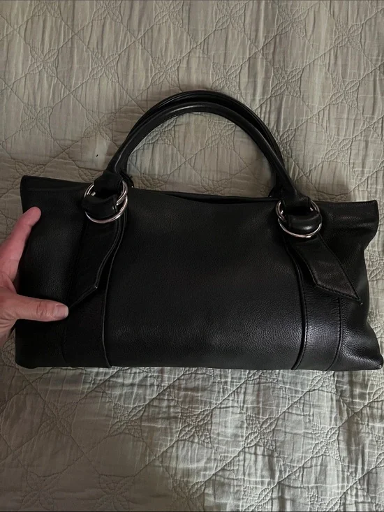 🍓TRADED🍓90s/Y2K EXPRESS Genuine Leather Satchel Handbag