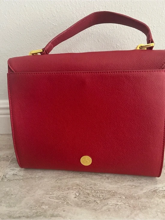 Classic JOY Red Top-Handle Women's Leather Bag